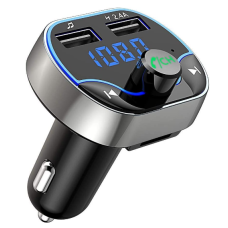 Comsoon - Transmisor FM Bluetooth, inalámbrico, cargador de coche con puertos USB, dual adaptador de radio, reproductor de MP3, con micrófono de llamadas manos libres, soporte U-disk/música de tarjeta TF Comsoon - Transmisor FM Bluetooth, inalámbrico, cargador de coche con puertos USB, dual adaptador de radio, reproductor de MP3, con micrófono de llamadas manos libres, soporte U-disk/música de tarjeta TF