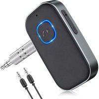 COMSOON Bluetooth Receiver for Car, 3.5mm AUX Bluetooth Car Adapter | Noise Cancelling, Wireless Audio Receiver for Home Stereo/Wired Headphones, Hands-Free Call, 16H Battery Life, Dark Gray COMSOON Bluetooth Receiver for Car, 3.5mm AUX Bluetooth Car Adapter | Noise Cancelling, Wireless Audio Receiver for Home Stereo/Wired Headphones, Hands-Free Call, 16H Battery Life, Dark Gray